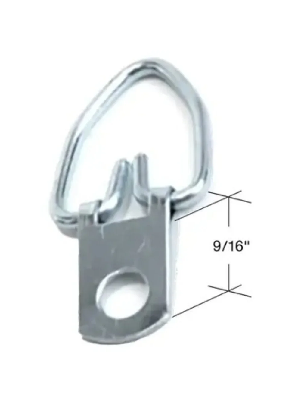 2Pk HM D-Ring Swivel Strap Eye Hangers, Zinc Plated Crown Bolt Picture Hangers